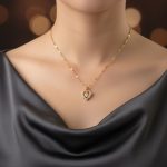 Elegant Heart Pendant Necklace – Gold Tone Minimal Jewellry - Image 4