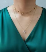 Dual-Layer Heart Choker & Pendant Necklace - Image 3