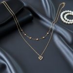 Dual-Layer Heart Choker & Pendant Necklace