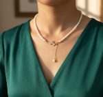 Elegant Beaded Butterfly Drop Necklace - Image 6