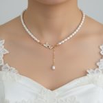 Elegant Beaded Butterfly Drop Necklace - Image 2