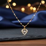 Elegant Heart Pendant Necklace – Gold Tone Minimal Jewellry