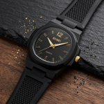SKMEI Men’s Matte Black Sport Watch – Waterproof Quartz with Textured Rubber Strap