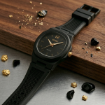 SKMEI Men’s Matte Black Sport Watch – Waterproof Quartz with Textured Rubber Strap - Image 4