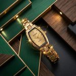 Women’s Gold Designer Watch – Slim Dial Luxury Bracelet Edition - Image 4