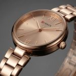 CURREN Rose Gold,Black Radiance – Minimalist Women’s Statement Watch