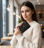 Elegant Cat Embossed Mini Zip Wallet – Compact Coin Purse for Women - Image 4
