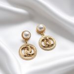 Classic Gold Interlock Drop Earrings