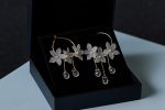 Enchanted Garden Floral Hoops – Frosted Petal & Crystal Drops - Image 3