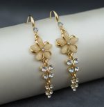 Elegant Blossom Crystal Drop Earrings - Image 4