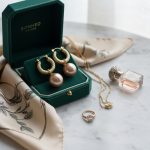 Victoria Champagne Beaded Hoops – Textured Gold Statement Earrings