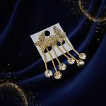 Butterfly Tassel Earrings with Crystal Charms – Long Gold Drop Jewelry - Image 6