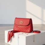 Luxe Red Flap Bag Heart-Textured Designer Edition - Image 6