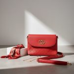 Luxe Red Flap Bag Heart-Textured Designer Edition - Image 7