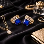 Spectrum Glamour Earrings – Bold Geometric Gemstone Studs in 4 Colors - Image 7