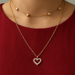 Dual-Layer Heart Choker & Pendant Necklace - Image 6